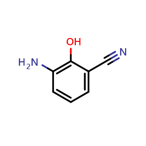 Chemical structure of 3-amino-2-hydroxybenzonitrile , CAS 67608-57-5, AChemBlock AD290046