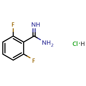 Chemical structure of 2,6-Difluorobenzimidamide hydrochloride , CAS 304867-43-4, AChemBlock AD290048
