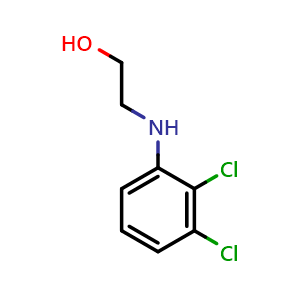 Chemical structure of 2-((2,3-dichlorophenyl)amino)ethan-1-ol , CAS 87762-19-4, AChemBlock AD290049