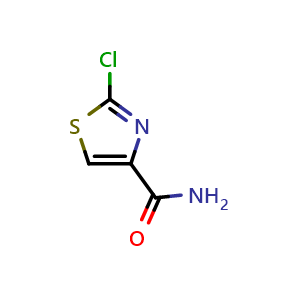 Chemical structure of 2-Chlorothiazole-4-carboxamide , CAS 928256-35-3, AChemBlock AD290072