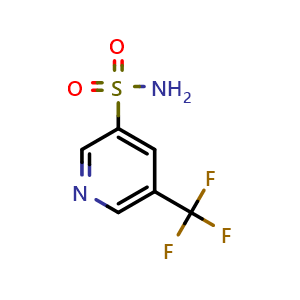 Chemical structure of 5-(Trifluoromethyl)pyridine-3-sulfonamide , CAS 2167099-86-5, AChemBlock AD290083
