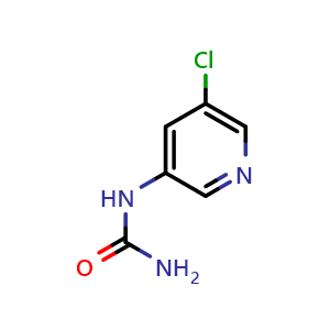 Chemical structure of N-(5-Chloro-3-pyridinyl)urea , CAS 1289026-99-8, AChemBlock AD290084