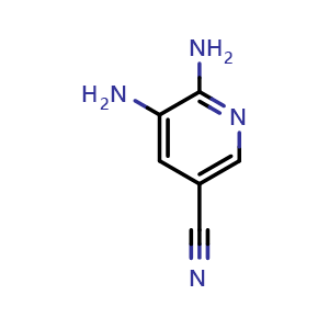 Chemical structure of 5,6-Diaminonicotinonitrile , CAS 107238-27-7, AChemBlock AD290088