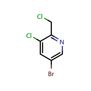 Chemical structure of 5-Bromo-3-chloro-2-(chloromethyl)pyridine , CAS 1227606-50-9, AChemBlock AD290090