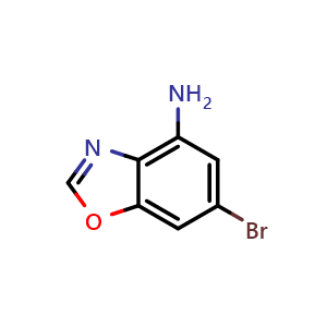 Chemical structure of 4-Amino-6-bromobenzoxazole , CAS 1383994-93-1, AChemBlock AD290095