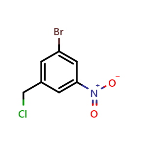 Chemical structure of 1-bromo-3-(chloromethyl)-5-nitrobenzene , CAS 318261-49-3, AChemBlock AD290109