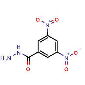 Chemical structure of 3,5-Dinitrobenzohydrazide , CAS 2900-63-2, AChemBlock AD290110