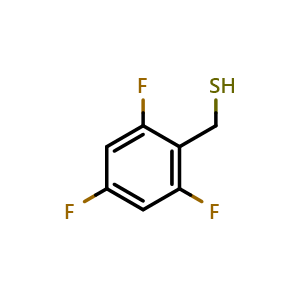 Chemical structure of (2,4,6-Trifluorophenyl)methanethiol , CAS 1646537-18-9, AChemBlock AD290116