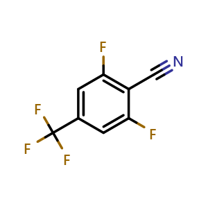 Chemical structure of 2,6-Difluoro-4-(trifluoromethyl)benzonitrile , CAS 1803828-56-9, AChemBlock AD290118