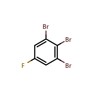 Chemical structure of 5-Fluoro-1,2,3-Tribromobenzene , CAS 576-82-9, AChemBlock AD290126