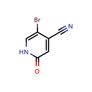 Chemical structure of 5-Bromo-2-oxo-1,2-dihydropyridine-4-carbonitrile , CAS 1805594-95-9, AChemBlock AD290134