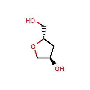 Chemical structure of (3R,5S)-5-(Hydroxymethyl)tetrahydrofuran-3-ol , CAS 259539-06-5, AChemBlock AD290159