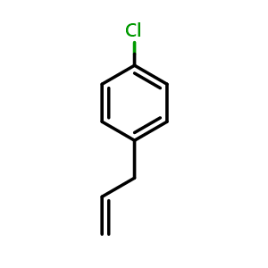 Chemical structure of 1-Allyl-4-chlorobenzene , CAS 1745-18-2, AChemBlock AD290184
