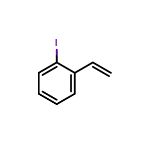 Chemical structure of 1-Iodo-2-vinylbenzene , CAS 4840-91-9, AChemBlock AD290187