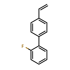 Chemical structure of 1,1'-Biphenyl, 4'-ethenyl-2-fluoro- , CAS 391-08-2, AChemBlock AD290188