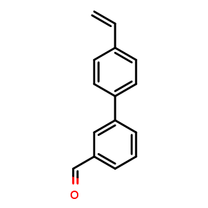 Chemical structure of 3-(4-ethenylphenyl)benzaldehyde , CAS 84022-87-7, AChemBlock AD290189