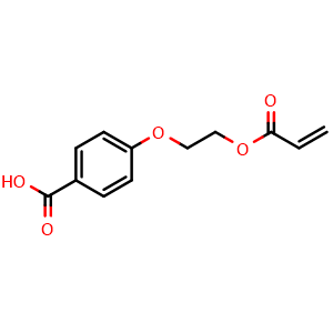 Chemical structure of 4-(2-(Acryloyloxy)ethoxy)benzoic acid , CAS 69260-38-4, AChemBlock AD290192