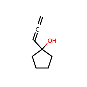 Chemical structure of 1-(1,2-Propadien-1-yl)cyclopentanol , CAS 55392-89-7, AChemBlock AD290193