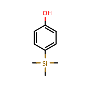 Chemical structure of 4-(Trimethylsilyl)phenol , CAS 13132-25-7, AChemBlock AD290196