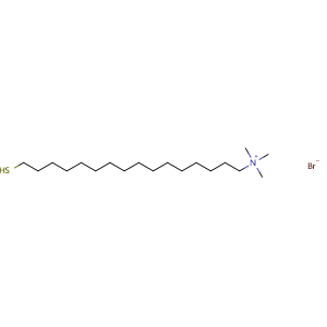 Chemical structure of (16-Mercaptohexadecyl)trimethylammonium bromide , CAS 1362855-78-4, AChemBlock AD290197