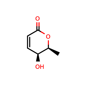 Chemical structure of (5S,6S)-5-hydroxy-6-methyl-5,6-dihydro-2H-pyran-2-one , CAS 108645-77-8, AChemBlock AD290203