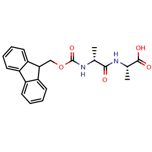 Chemical structure of Fmoc-D-Ala-Ala-OH , CAS 1416793-14-0, AChemBlock AD290218