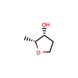 Chemical structure of cis-2-Methyltetrahydrofuran-3-ol , CAS 20086-87-7, AChemBlock AD290253