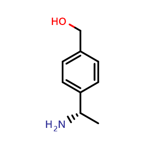 Chemical structure of (S)-(4-(1-aminoethyl)phenyl)methanol , CAS 1213446-52-6, AChemBlock AD290259