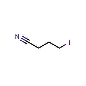 Chemical structure of 4-Iodobutanenitrile , CAS 6727-73-7, AChemBlock AD290274