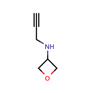 Chemical structure of N-(Prop-2-yn-1-yl)oxetan-3-amine , CAS 1343229-39-9, AChemBlock AD290289