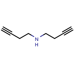 Chemical structure of N-3-Butyn-1-yl-3-butyn-1-amine , CAS 1335280-87-9, AChemBlock AD290292