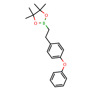 Chemical structure of 4-Phenoxyphenethylboronic acid pinacol ester , CAS 2761725-85-1, AChemBlock AD290303