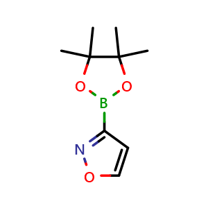 Chemical structure of Isoxazol-3-ylboronic acid pinacol ester , CAS 2710289-78-2, AChemBlock AD290306