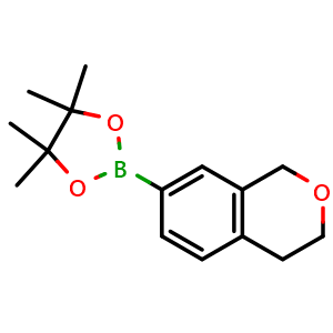 Chemical structure of 2-(Isochroman-7-yl)-4,4,5,5-tetramethyl-1,3,2-dioxaborolane , CAS 1643572-75-1, AChemBlock AD290353