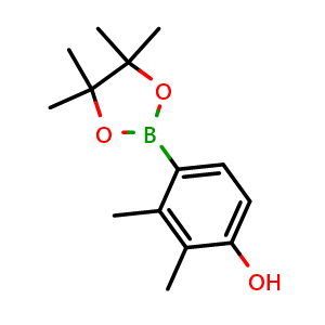 Chemical structure of 2,3-Dimethyl-4-(4,4,5,5-tetramethyl-1,3,2-dioxaborolan-2-yl)phenol , CAS 1487353-47-8, AChemBlock AD290545