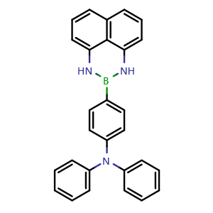 Chemical structure of 4-(1H-Naphtho[1,8-de][1,3,2]diazaborinin-2(3H)-yl)-N,N-diphenylaniline , CAS 2393826-75-8, AChemBlock AD290576