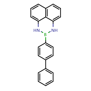 Chemical structure of 2-([1,1'-Biphenyl]-4-yl)-2,3-dihydro-1H-naphtho[1,8-de][1,3,2]diazaborinine , CAS 950511-20-3, AChemBlock AD290580