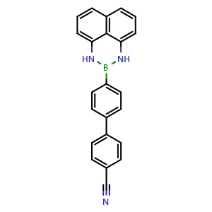 Chemical structure of 4'-(1H-Naphtho[1,8-de][1,3,2]diazaborinin-2(3H)-yl)-[1,1'-biphenyl]-4-carbonitrile , CAS 1401615-65-3, AChemBlock AD290583