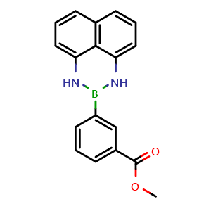 Chemical structure of Methyl 3-(1H-naphtho[1,8-de][1,3,2]diazaborinin-2(3H)-yl)benzoate , CAS 2259849-66-4, AChemBlock AD290597