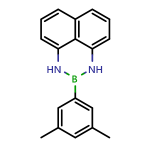 Chemical structure of 2-(3,5-Dimethylphenyl)-2,3-dihydro-1H-naphtho[1,8-de][1,3,2]diazaborinine , CAS 2647471-67-6, AChemBlock AD290603