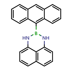 Chemical structure of 2-(Anthracen-9-yl)-2,3-dihydro-1H-naphtho[1,8-de][1,3,2]diazaborinine , CAS 1899857-40-9, AChemBlock AD290610
