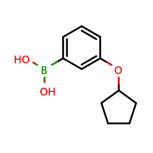 Chemical structure of (3-(Cyclopentyloxy)phenyl)boronic acid , CAS 959850-87-4, AChemBlock AD290651