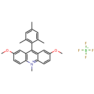 Chemical structure of 2,7-Dimethoxy-9-mesityl-10-methylacridinium tetrafluoroborate , CAS 2635339-81-8, AChemBlock AD290668