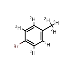 Chemical structure of 1-Bromo-4-methylbenzene-d7 , CAS 229948-67-8, AChemBlock AD290681
