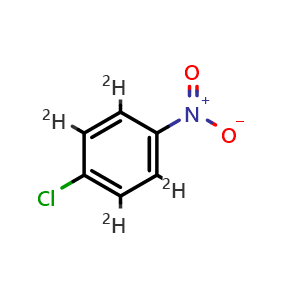 Chemical structure of 4-Chloronitrobenzene-d4 , CAS 68239-23-6, AChemBlock AD290682