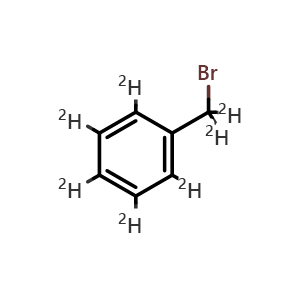 Chemical structure of Phenylmethyl bromide-d7 , CAS 35656-93-0, AChemBlock AD290685