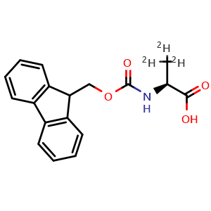 Chemical structure of Fmoc-Ala-OH-3,3,3-d3 , CAS 225101-67-7, AChemBlock AD290686