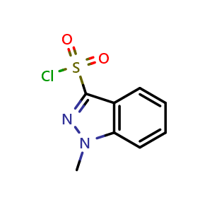 Chemical structure of 1-methylindazole-3-sulfonyl chloride , CAS 1781702-21-3, AChemBlock AD290691