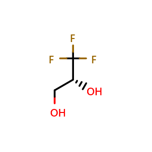 Chemical structure of (R)-3,3,3-Trifluoropropane-1,2-diol , CAS 148683-13-0, AChemBlock AD290694