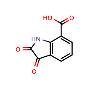 Chemical structure of 2,3-dioxoindoline-7-carboxylic acid , CAS 25128-35-2, AChemBlock AD290697